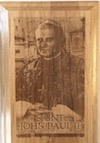 Saint John Paul II Wood Plaque